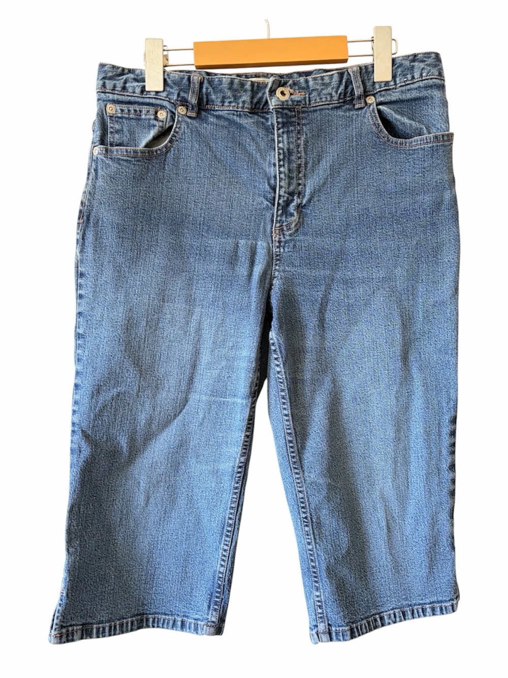 Northern Reflections Denim Capri Jeans Blue Wash Classic Casual Cropped Jeans